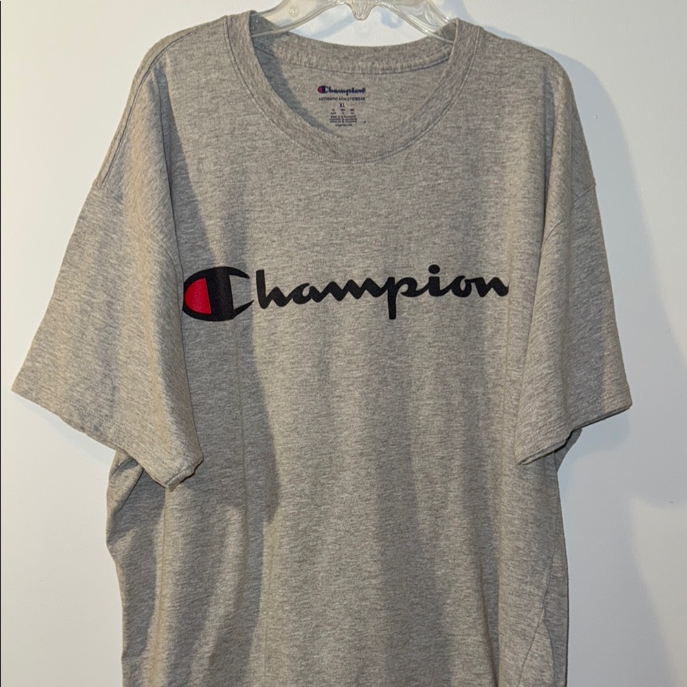 Champion Gray Short Sleeve Tee Iconic Logo